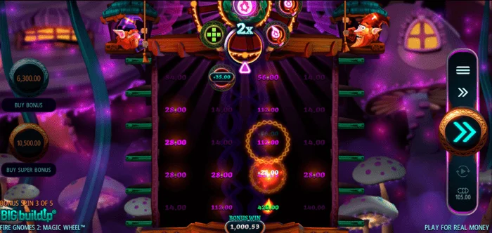 Fire Gnomes 2 Magic Wheel - Free Spins-rutnät med aktiva roller