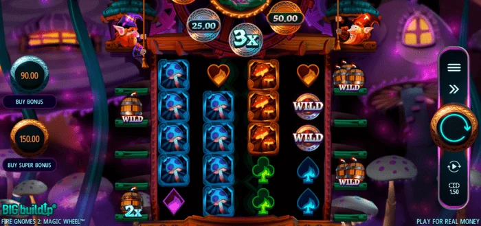 Fire Gnomes 2 Magic Wheel - huvudspelskärm